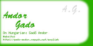andor gado business card